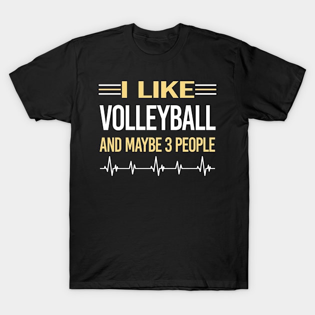 3 People Volleyball T-Shirt by symptomovertake